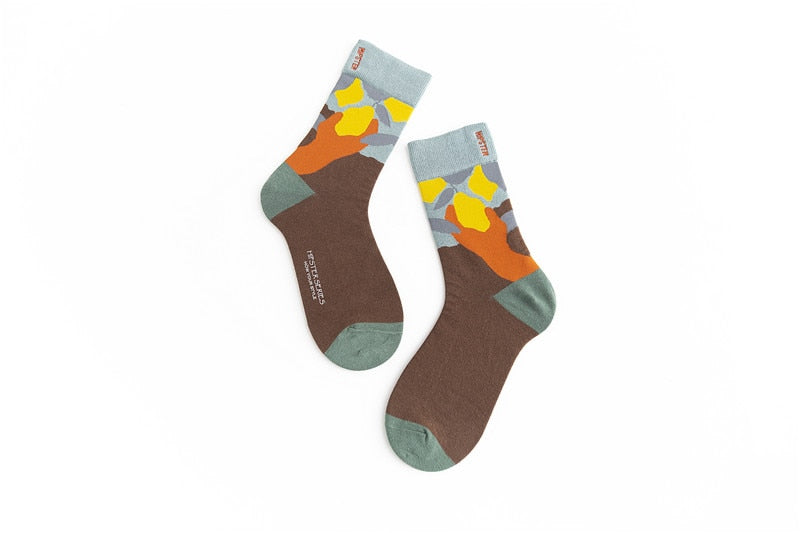 Unisex Painting Style Socks - 1 Pair - Little Eudora