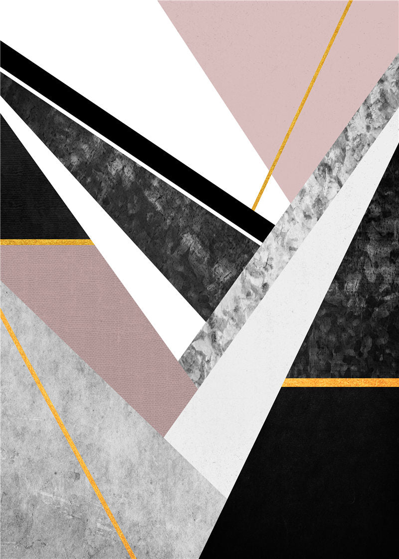 Nordic Abstract Geometry Wall Art - Little Eudora