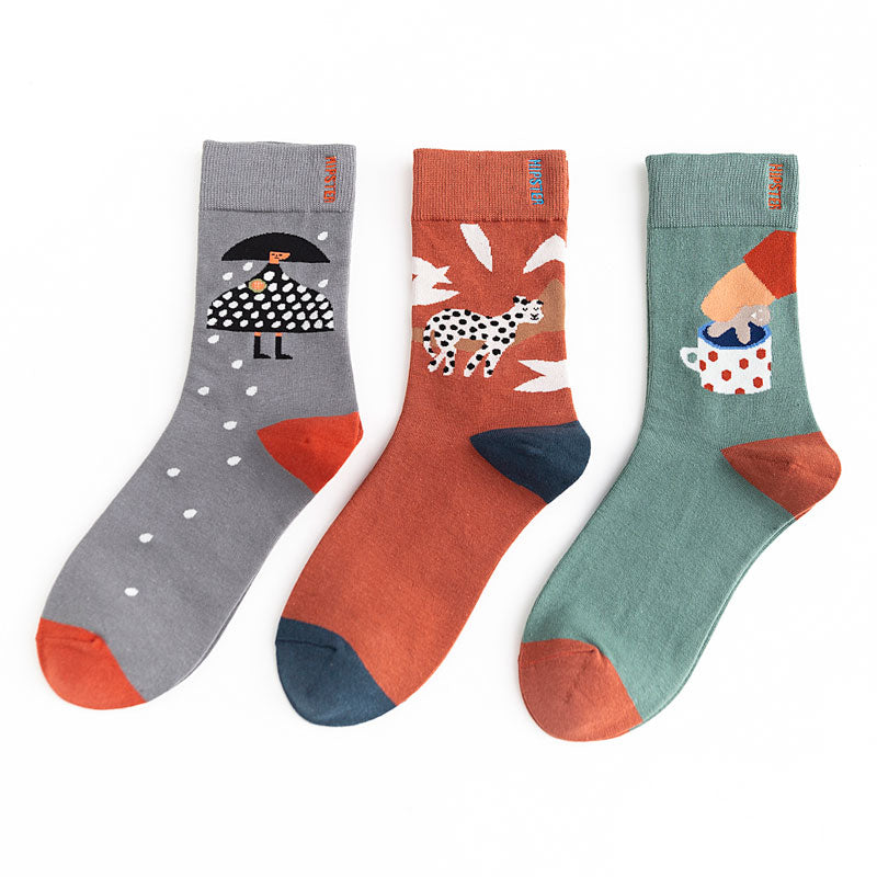 Unisex Painting Style Socks - 1 Pair - Little Eudora