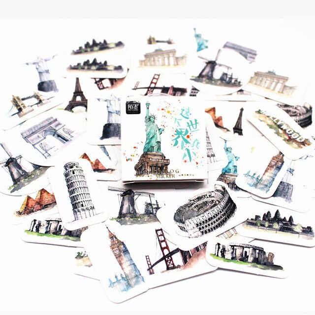 Paint Stationery Sticker Totem Memo Stickers 46pcs/box