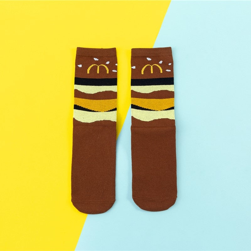 Cartoon Fruit Banana Avocado Lemon Egg Cookie Socks - Little Eudora