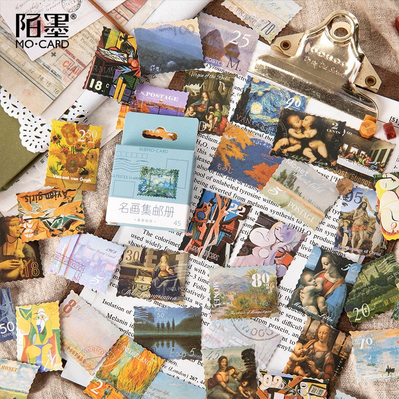 Paint Stationery Sticker Totem Memo Stickers 46pcs/box