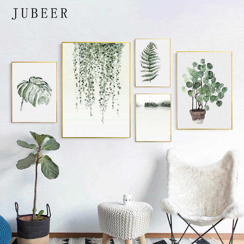 Tropical Plants Poster Green Leaves - Little Eudora