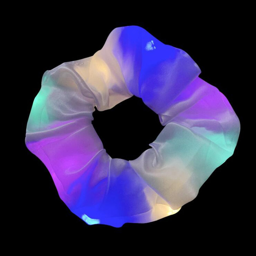 New Arrival Girls LED Luminous Scrunchies Hair Tie Accessories