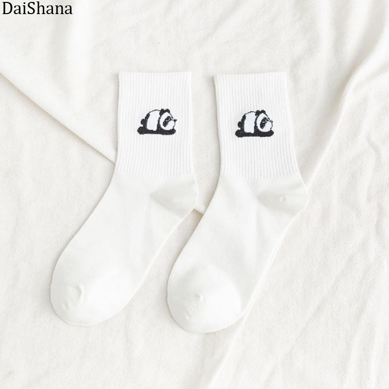 Cartoon Fruit Embroidered Socks - 1 Pair - Little Eudora