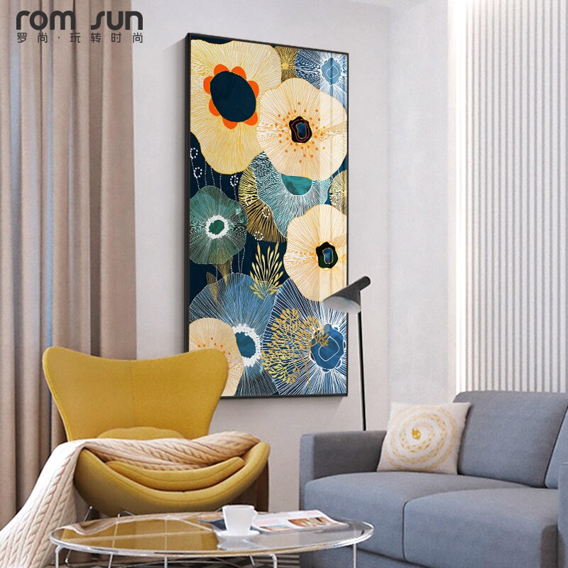 Abstract style Flowers Wall Art - Little Eudora