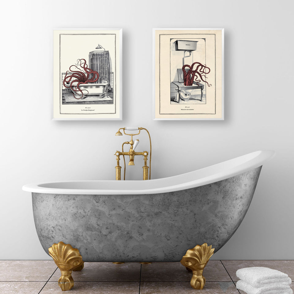 Vintage Octopus Print Wall Art - Little Eudora