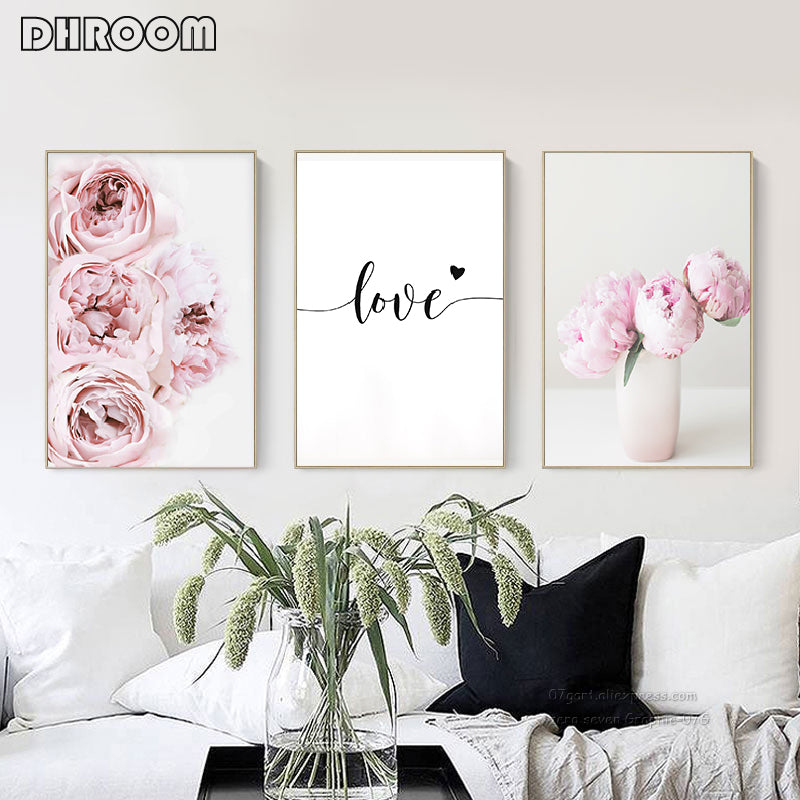 Nordic Decor Pink Peony love - Little Eudora