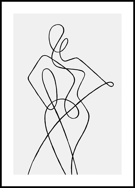 Line Art Figure Wall Art - Little Eudora
