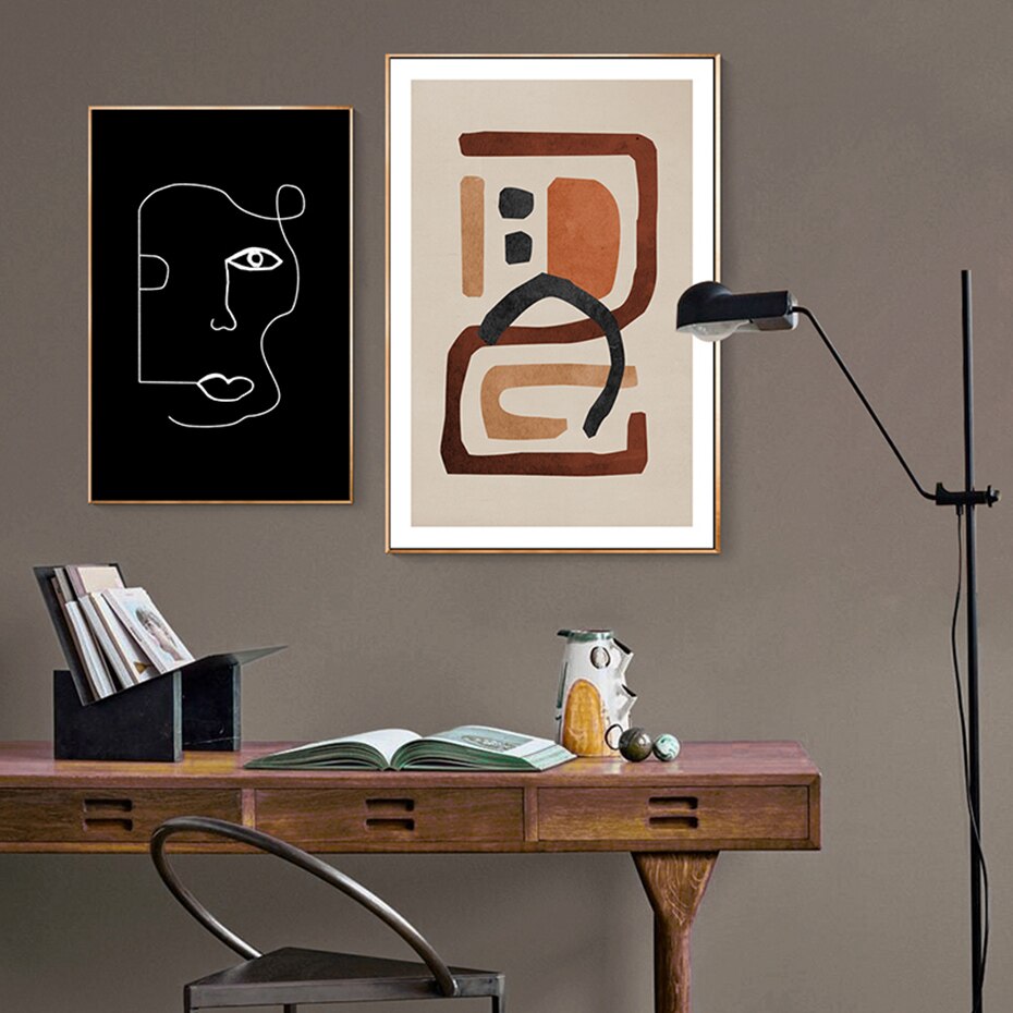 Abstract Geometric Canvas Wall Art - Little Eudora