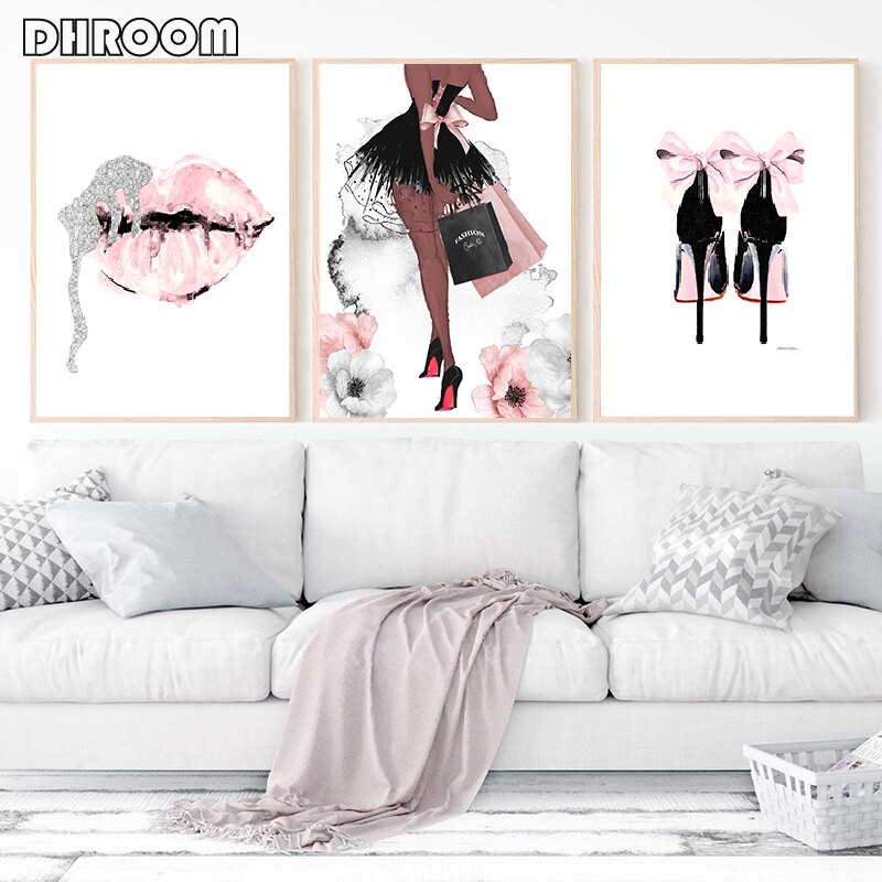 Fashion Wall Art Perfume Lips Wall Art - Little Eudora
