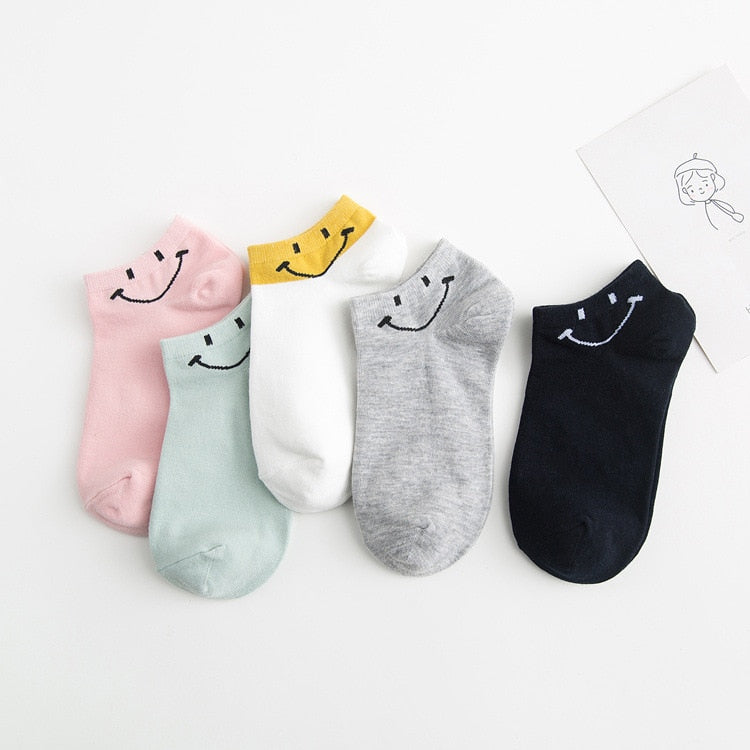 Cute face expressions Socks - 5 Pairs - Little Eudora