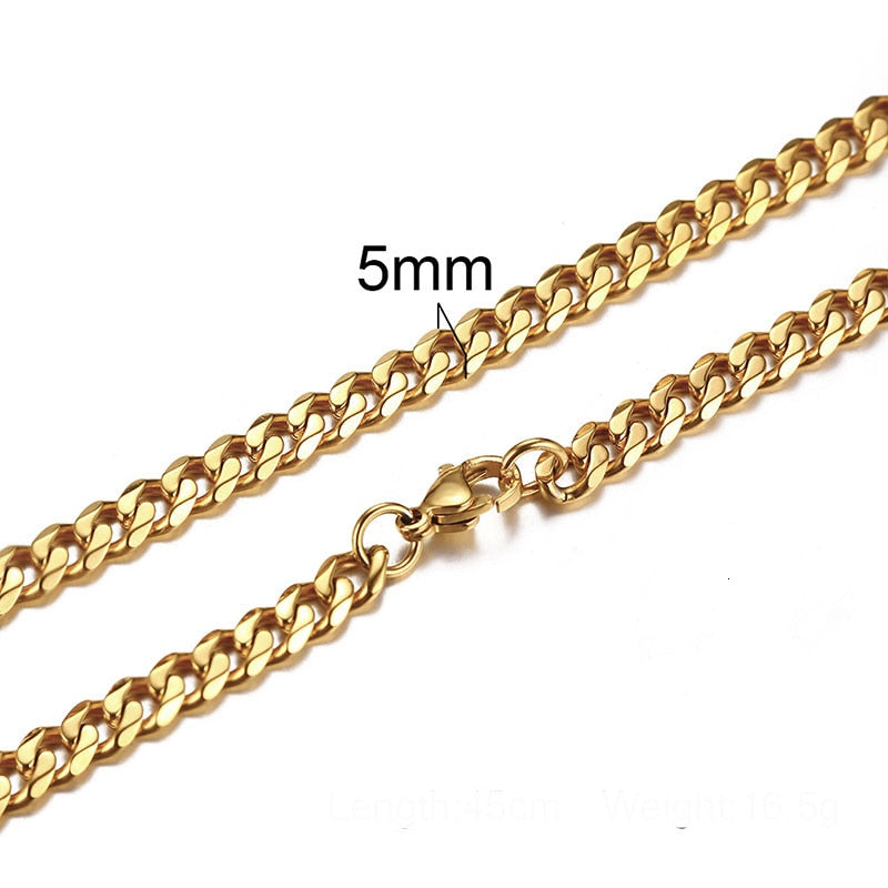 Elegant Mens Stainless Steel Necklace