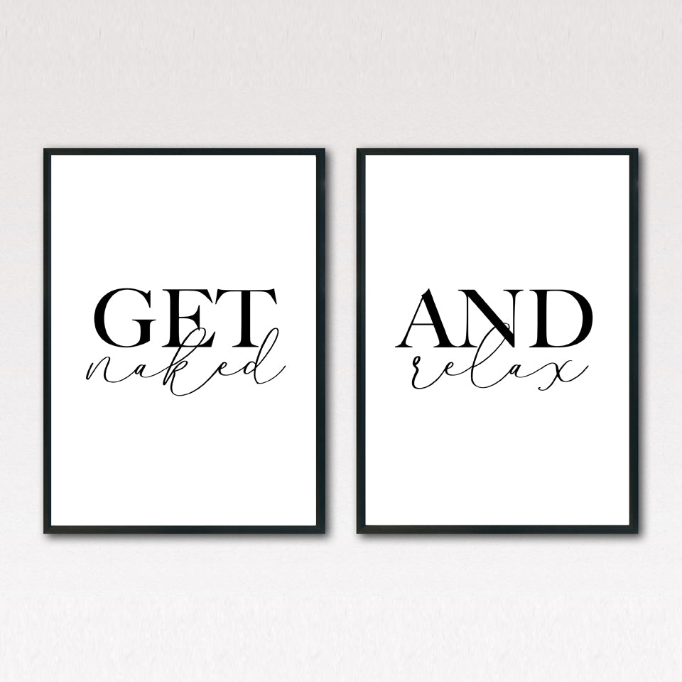 Get Naked and Relax Wall Art - Little Eudora