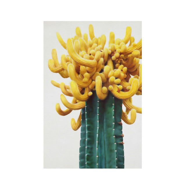 Nordic Red Blue Cactus Wall Art - Little Eudora