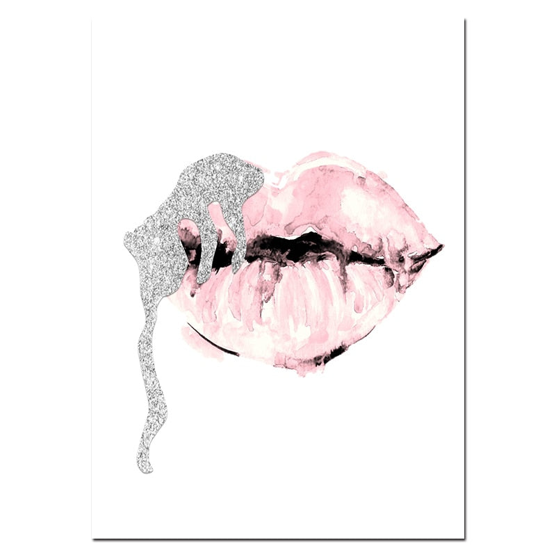 Fashion Wall Art Perfume Lips Wall Art - Little Eudora