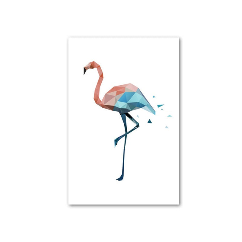 Nordic Pink and Blue Geometric Animals - Little Eudora