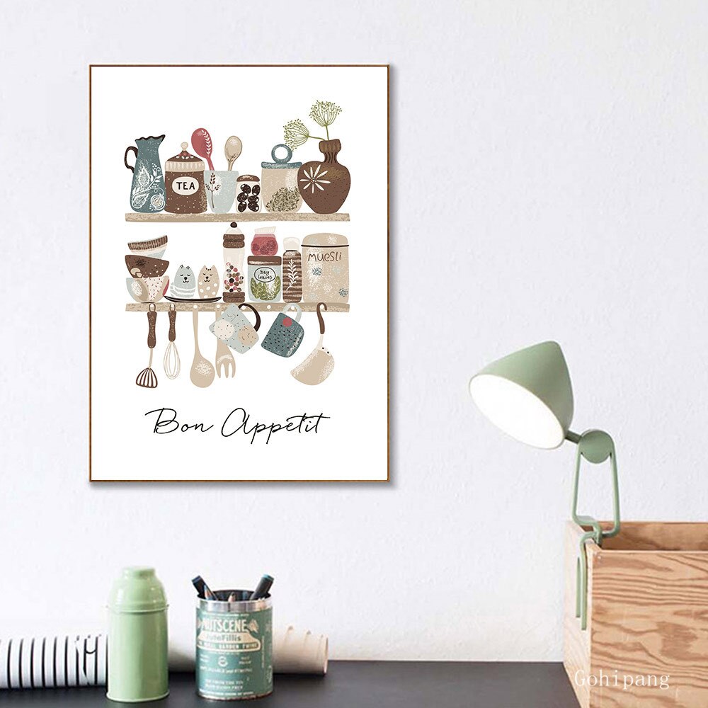 Tableware Canvas Wall Art - Little Eudora