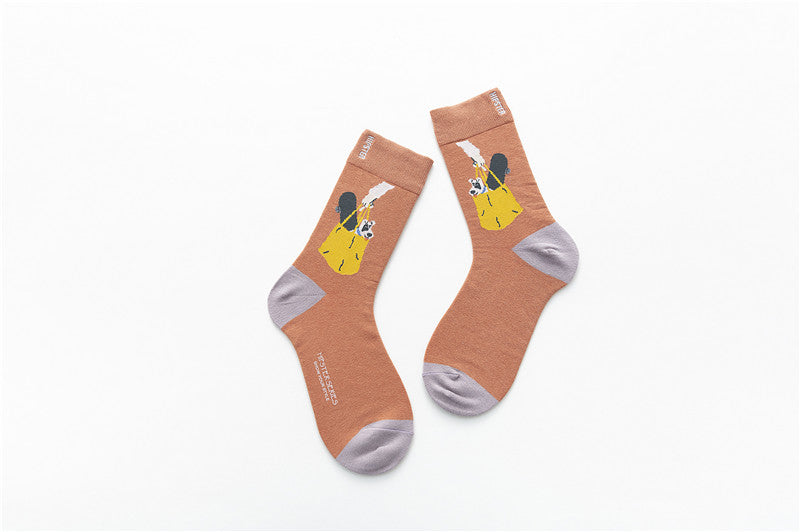 Unisex Painting Style Socks - 1 Pair - Little Eudora