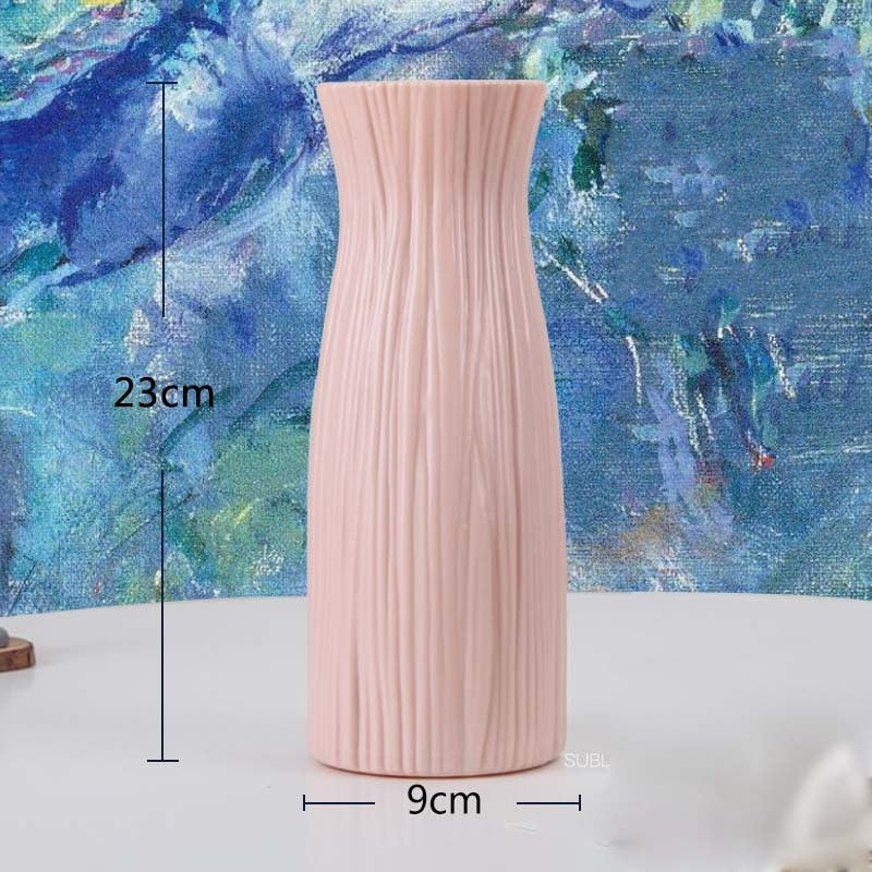 Origami Plastic Vase Milky White Ceramic Flower Pot Fl - Little Eudora
