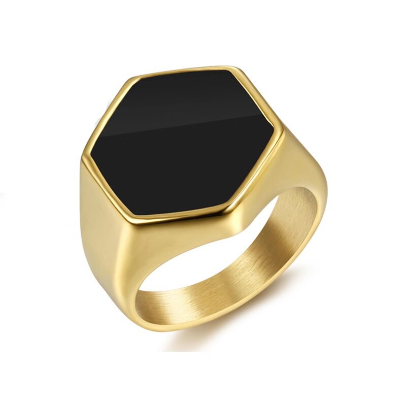 Stainless Steel Viking triangle love Ring vintage Hammer retro punk jewelry finger man engagement ring Boyfriend Gift OSR067