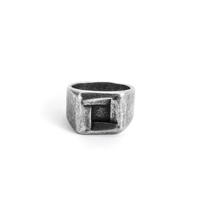 Stainless Steel Viking triangle love Ring vintage Hammer retro punk jewelry finger man engagement ring Boyfriend Gift OSR067