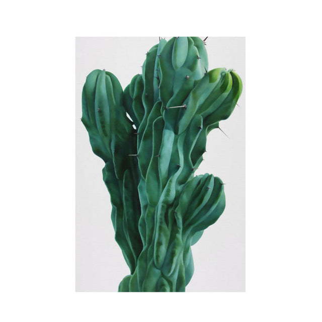 Nordic Red Blue Cactus Wall Art - Little Eudora
