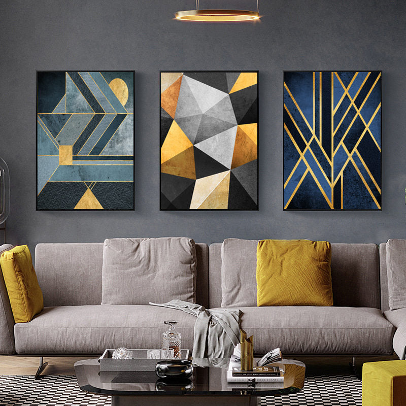 Nordic Abstract Geometry Wall Art - Little Eudora