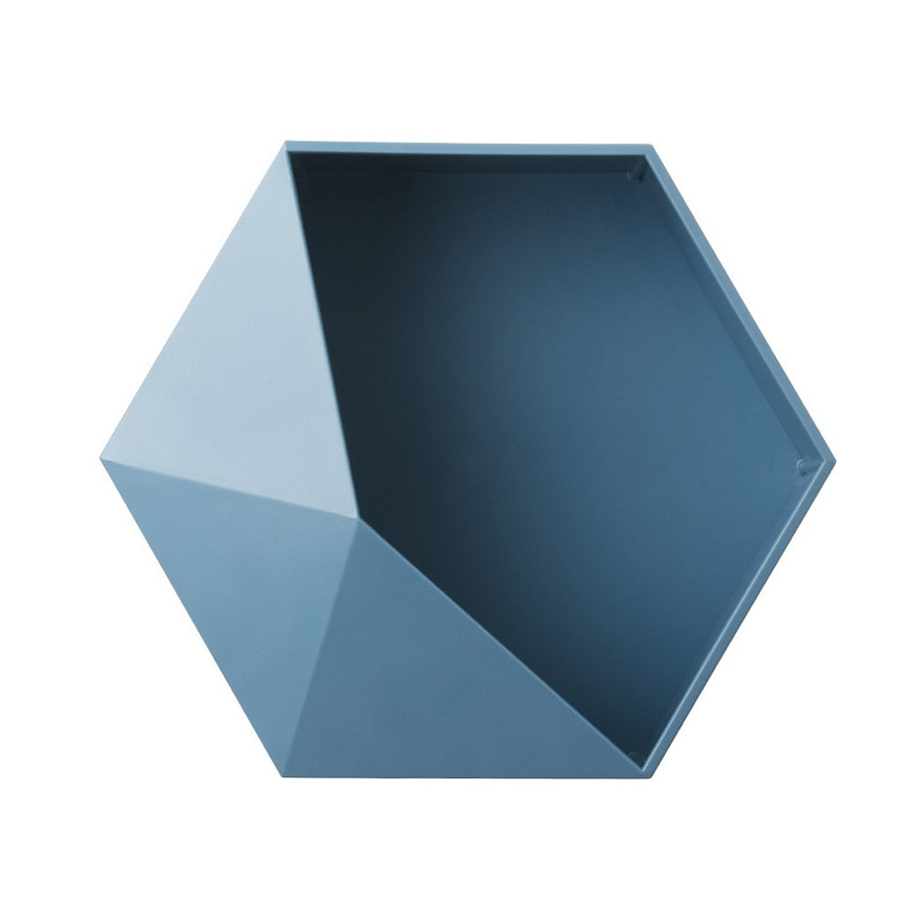 Nordic Style Geometric Hexagon Floating Shelf - Little Eudora