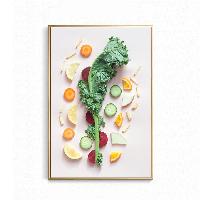 Fruit Vegetable Kitchen Wall Art - Little Eudora