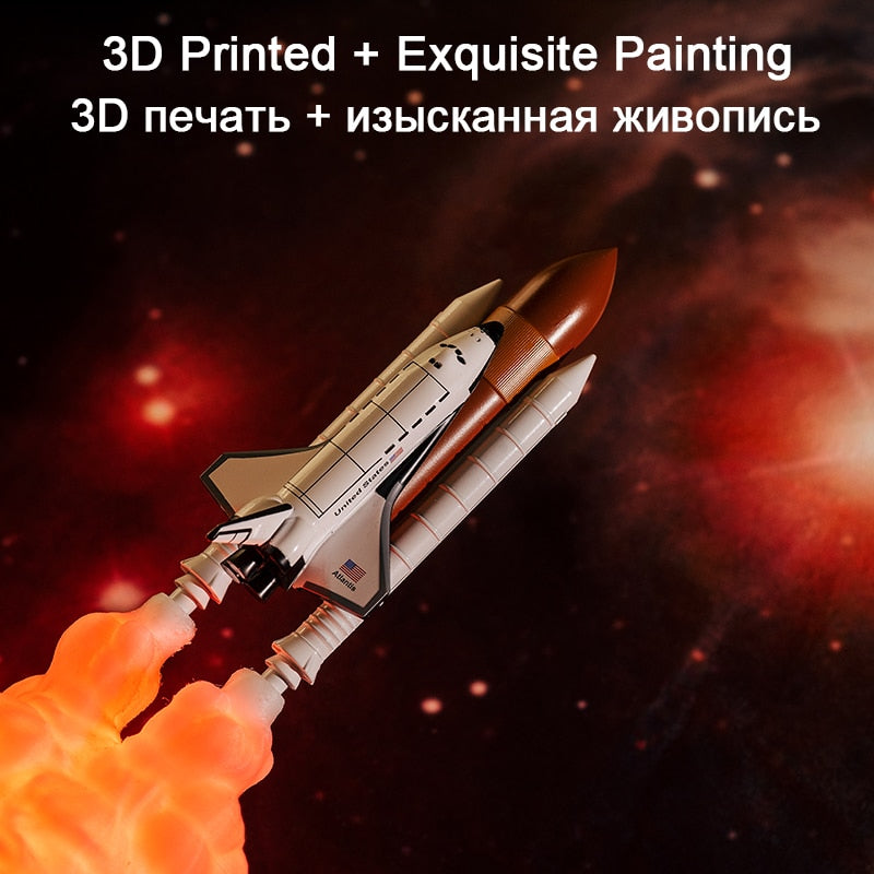 2019 New Dropshipping Space Shuttle Lamp and Moon lamps In Night Light By 3D Print For Space Lovers Rocket Lamp