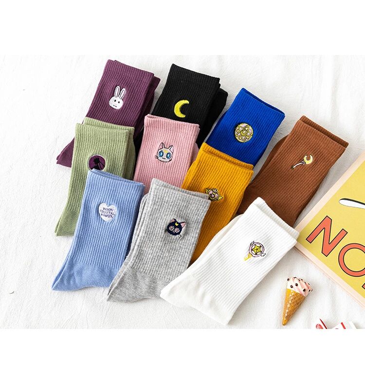 Sailor Moon cartoon Japanese Socks -1 Pair - Little Eudora