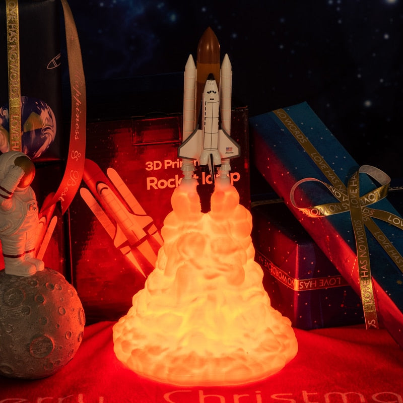3D Print Space Shuttle Lamp Night - Little Eudora