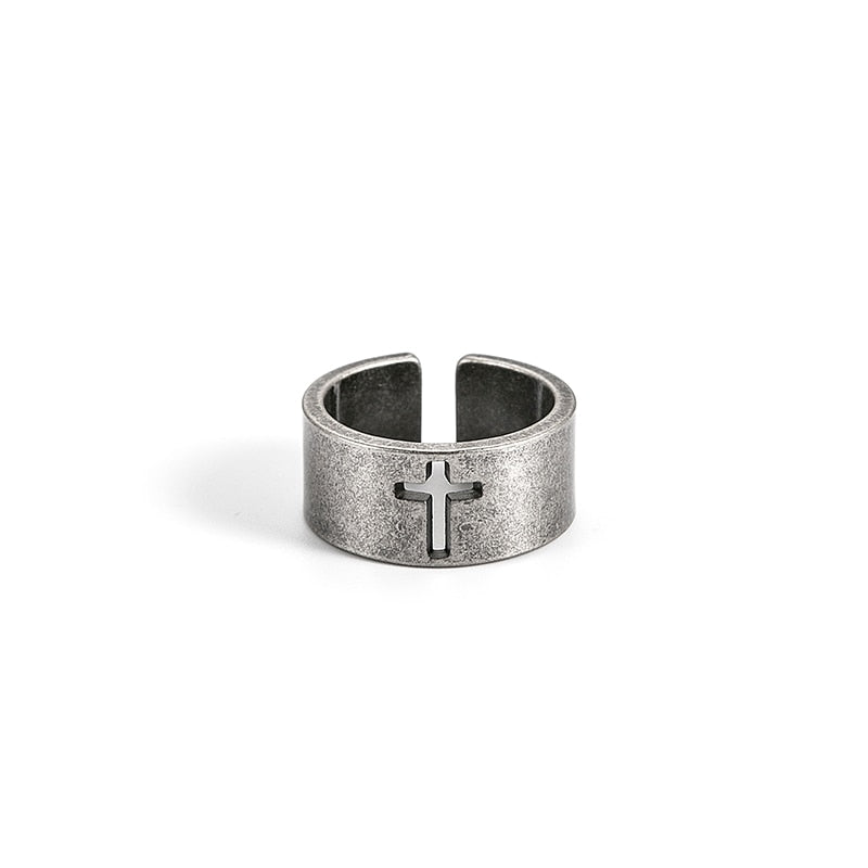 Stainless Steel Viking triangle love Ring vintage Hammer retro punk jewelry finger man engagement ring Boyfriend Gift OSR067