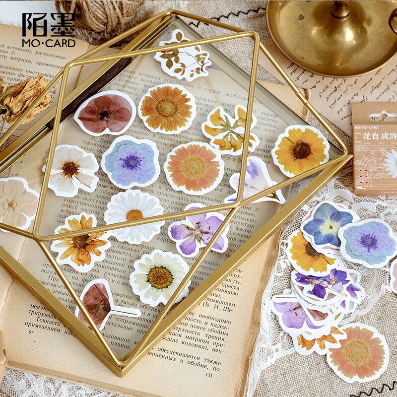 45pcs/box Flower Totem Memo Stickers Pack DIY Posted It Kawaii Planner Scrapbooking Stickers Stationery School Supplies Escolar