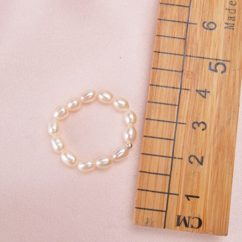 ASHIQI 3-4mm Mini Small Natural Freshwater Pearl Rings for Women Real 925 Sterling Silver Jewelry for Women 2019 Fashion Gift