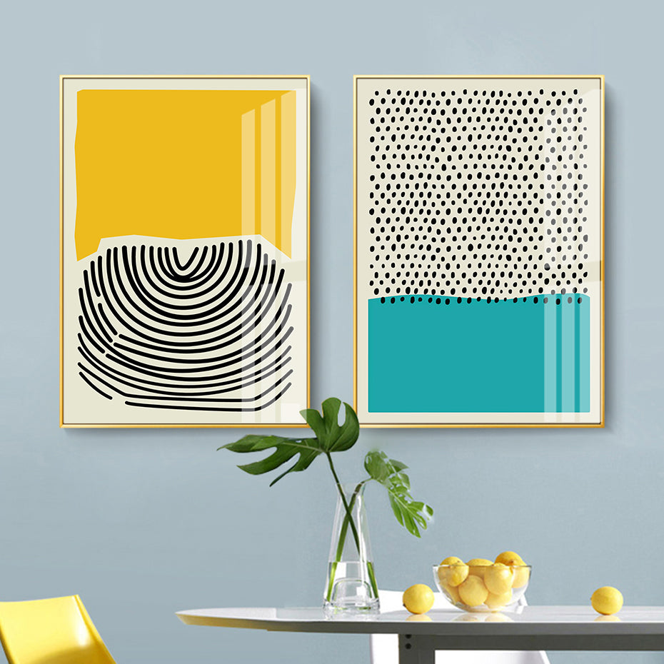 Modern Multicolored Abstract Geometric Wall Art Canvas Painting Picture Posters and Prints Gallery Kids Kitchen Home Decor