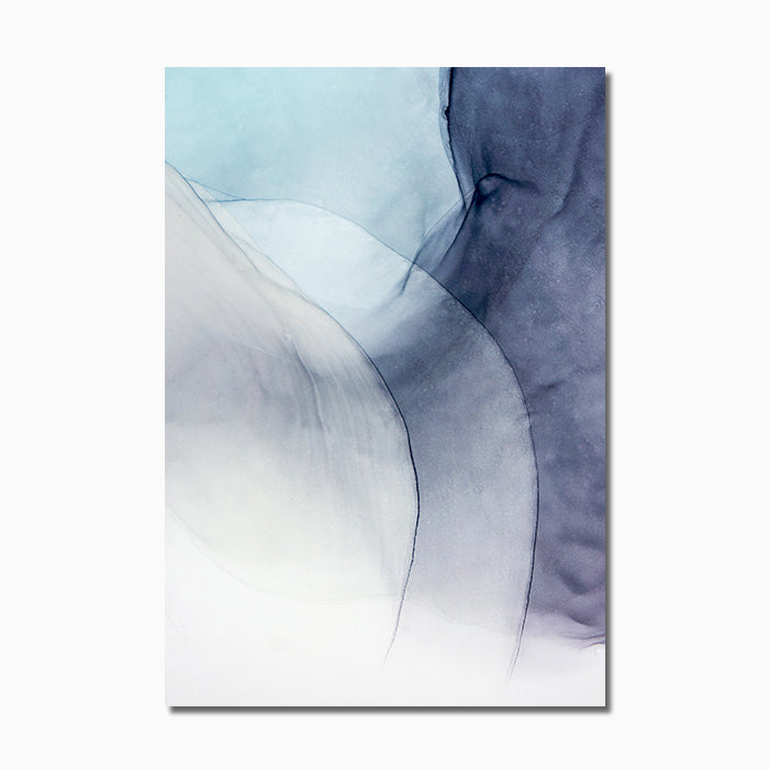 Watercolor Blue Ink Bloom Modern - Little Eudora