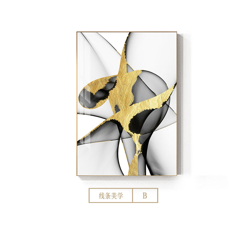 Abstract Golden Colour Wall Art - Little Eudora