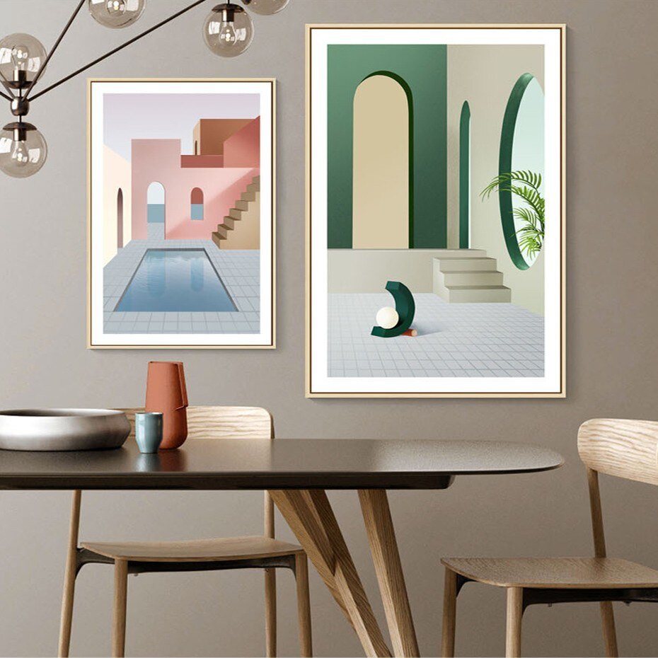 Abstract Still Life Scandinavia Geometric Wall Art - Little Eudora