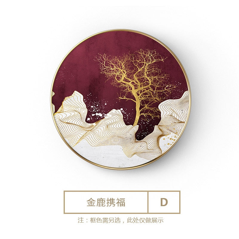 Abstract watercolor circle Wall Art - Little Eudora
