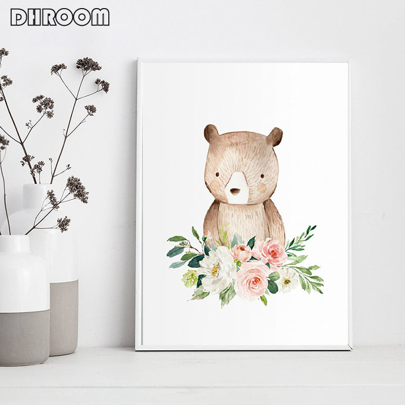 Woodland Animals Nursery Wall Art - Little Eudora