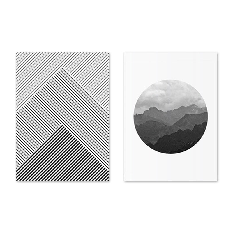 Line Poster Landscape Mountain Forest Wall Art - Little Eudora