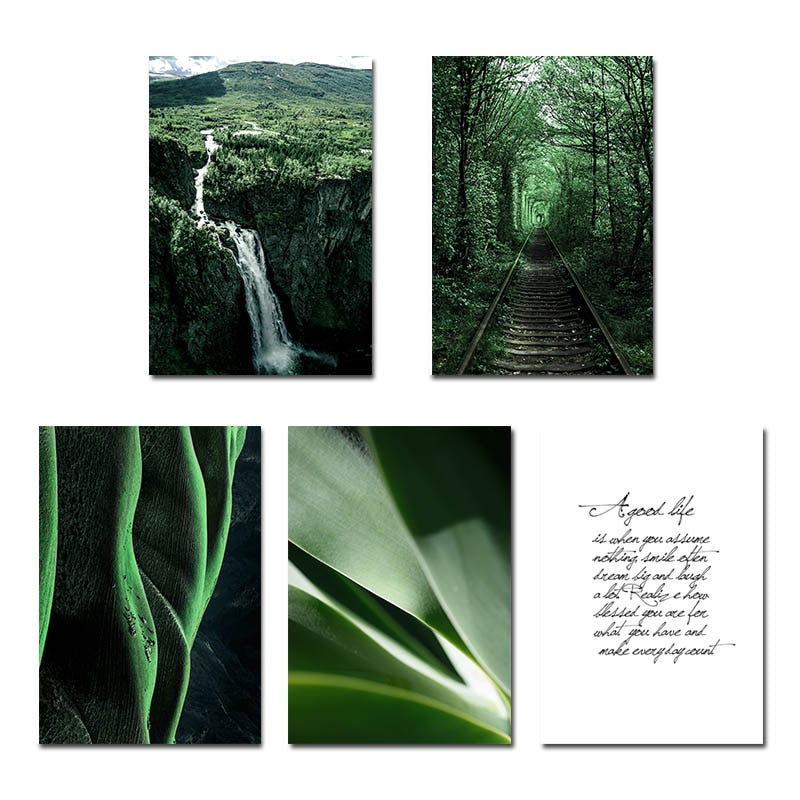 Scandinavian Natural Scenery Poster Nordic Print Forest Wall Art