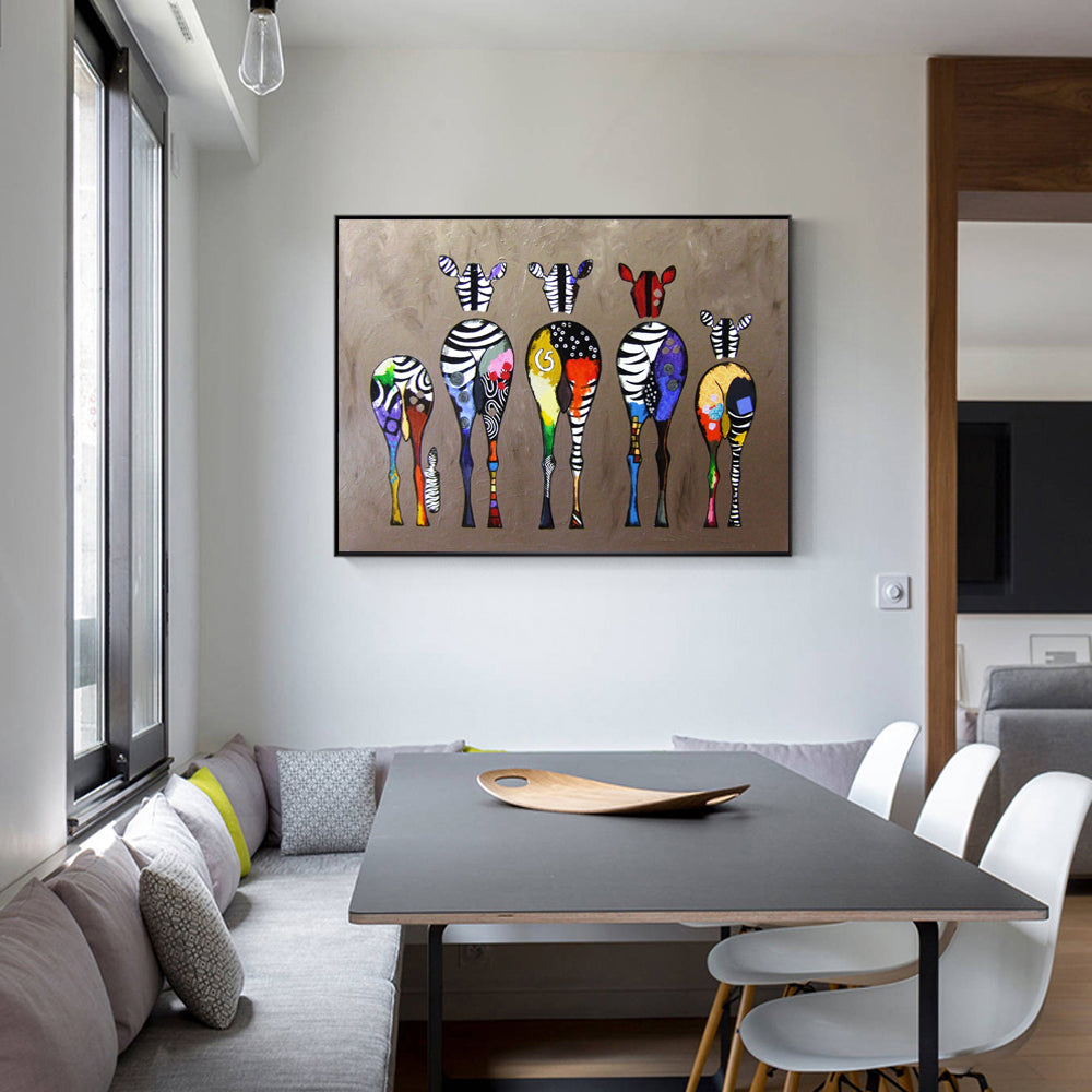 Abstract Zebra Canvas Art - Little Eudora