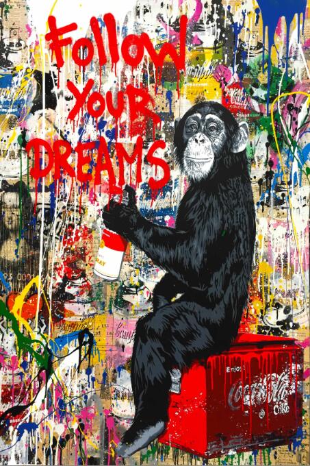 Follow Your Dreams Street graffiti Art - Little Eudora