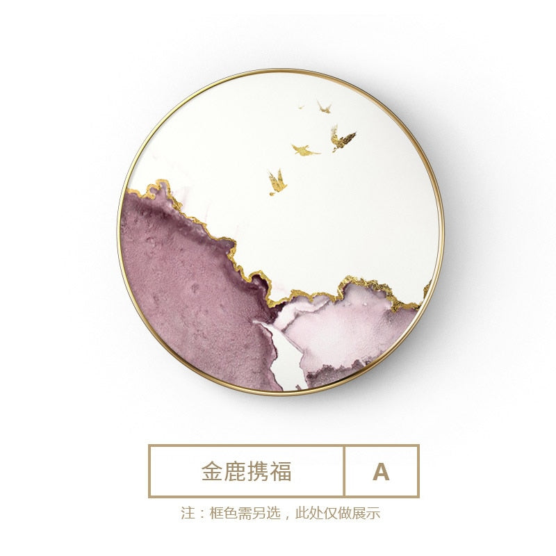 Abstract watercolor circle Wall Art - Little Eudora