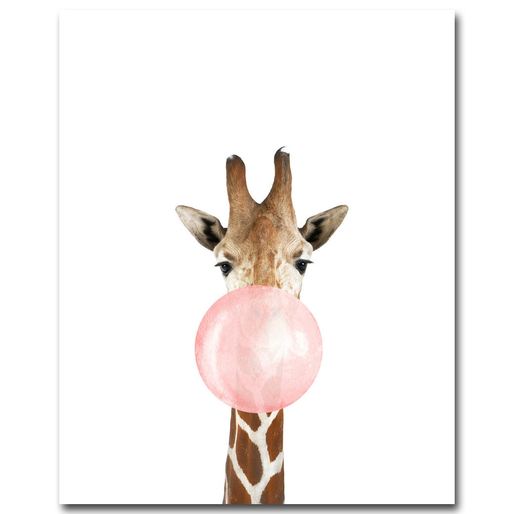 Giraffe Zebra Animal Posters Wall Art - Little Eudora