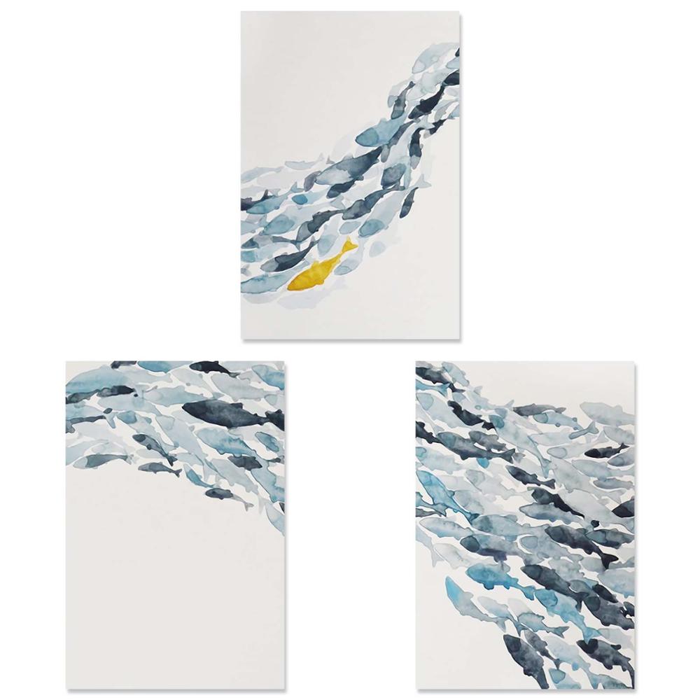 Nordic Simple Abstract Fish Wall Art - Little Eudora