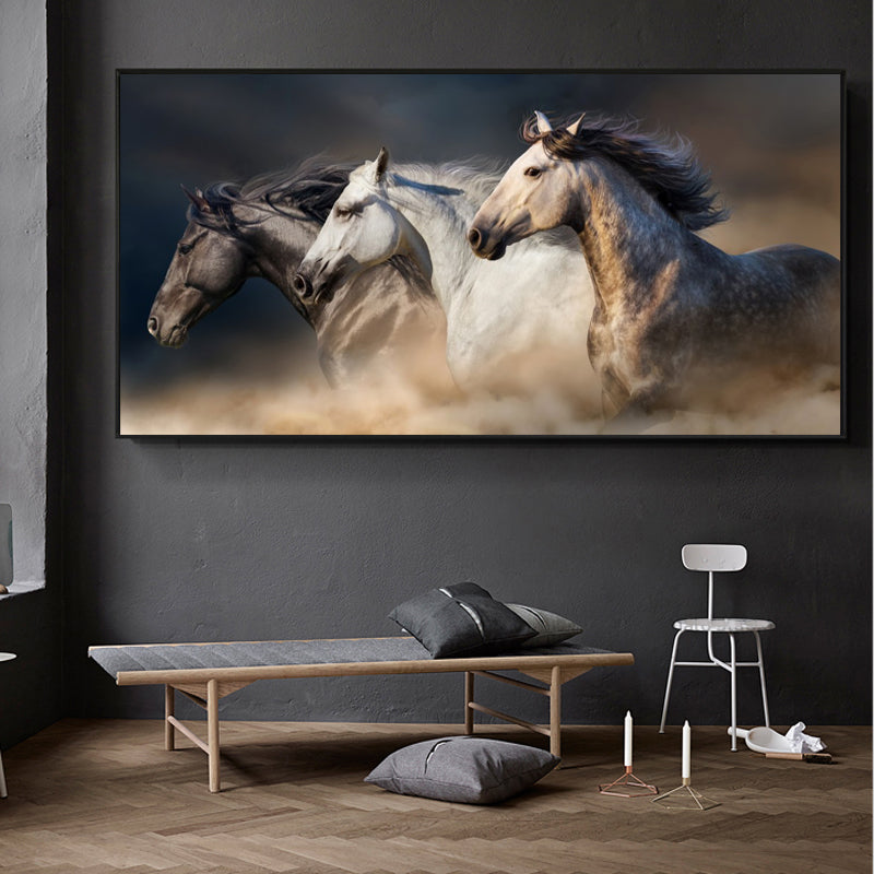 Three Running Horses Wall Art - Little Eudora